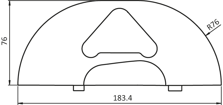 End Cap XL for Parking Rail Flat - High (Set)