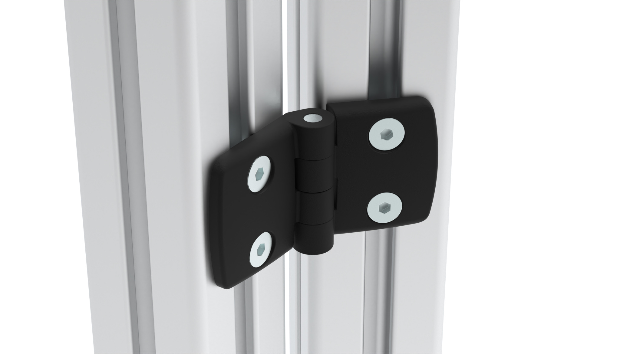 Plastic Combi Hinge 45, Non-detachable, Black