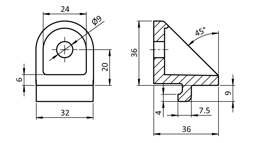 Clamping Angle I 40, Slot 8