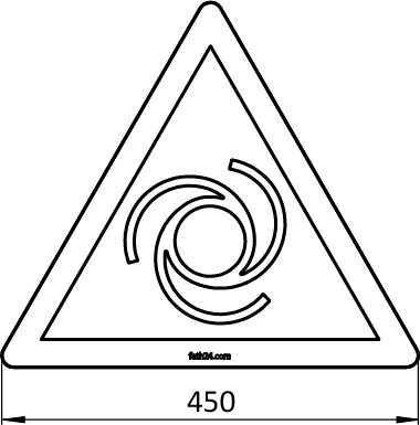 Warning Automatic Startup Floor Sign