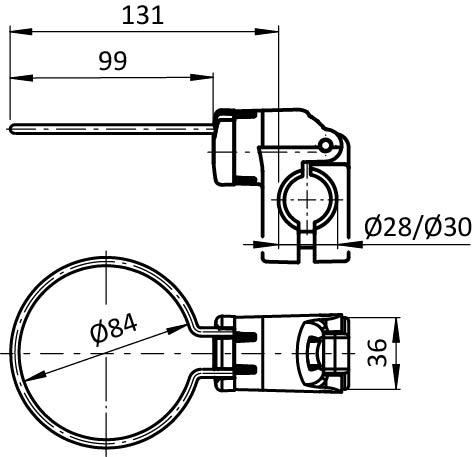 Tool Holder FX D80 for Tubes D28 / D30