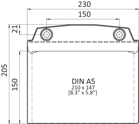 Magnetic Visual Pocket DIN A5 Landscape - 8.3" x 5.8"