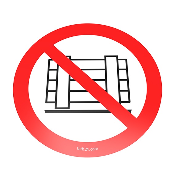 No Placing or Storing Floor Sign