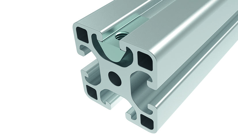 Ecrou basculant 20,3 x 11,2 mm avec bille sur ressort – exemple d'application