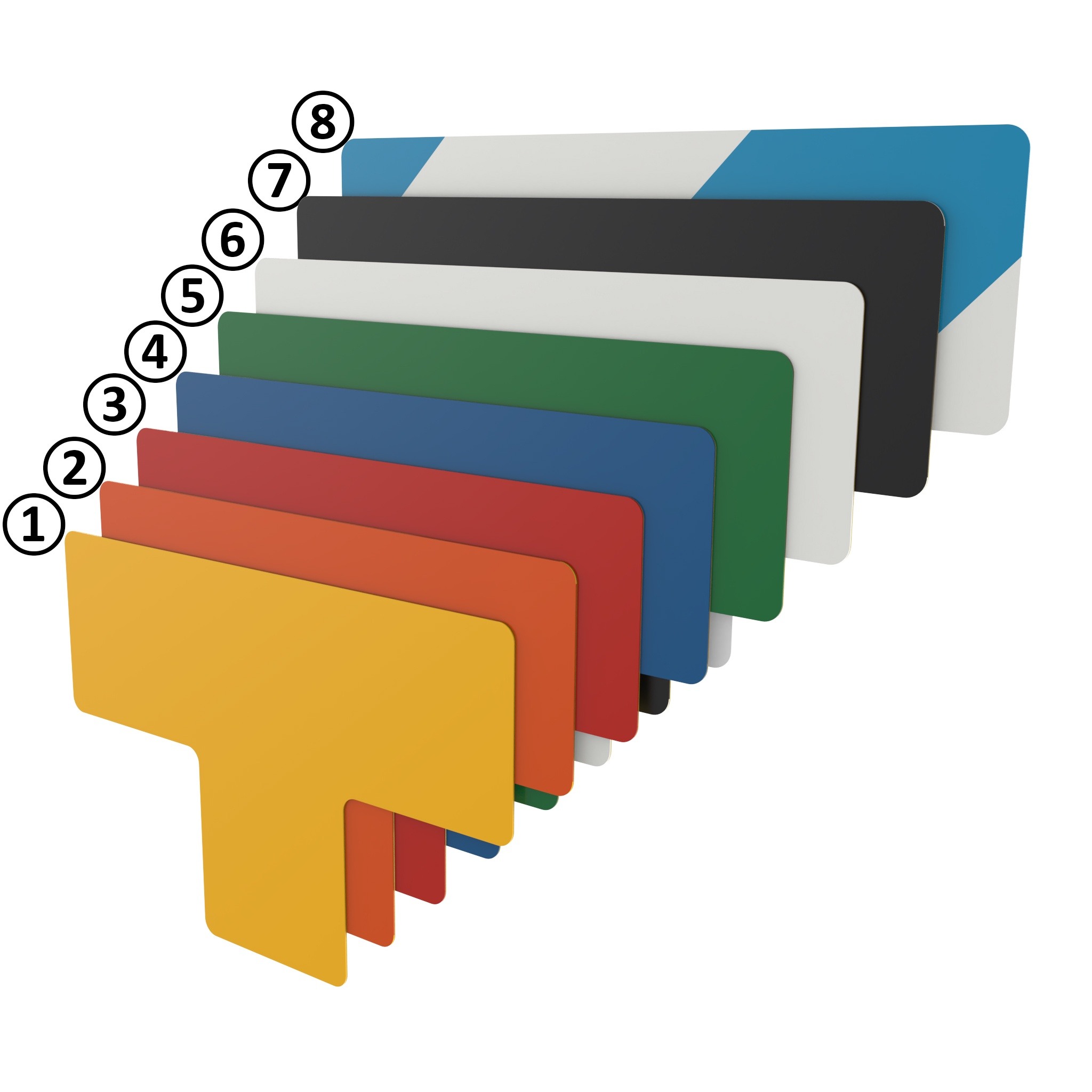 Bodenmarkierung T-Form 50