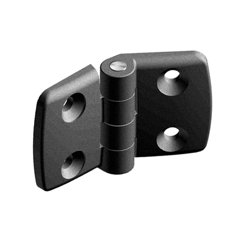 Bisagra combinada de plástico 40, no desmontable, negro