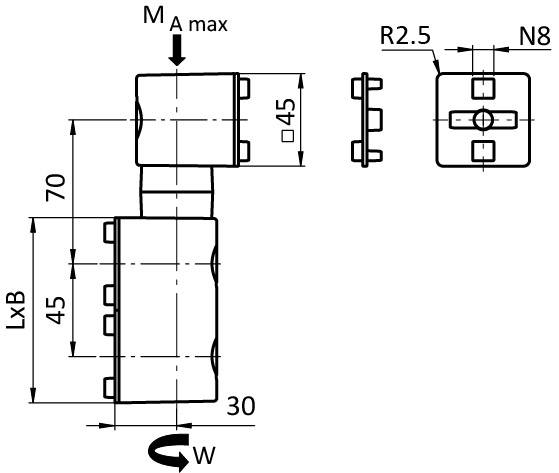 Friction Joint M90L for System Arm (Set)