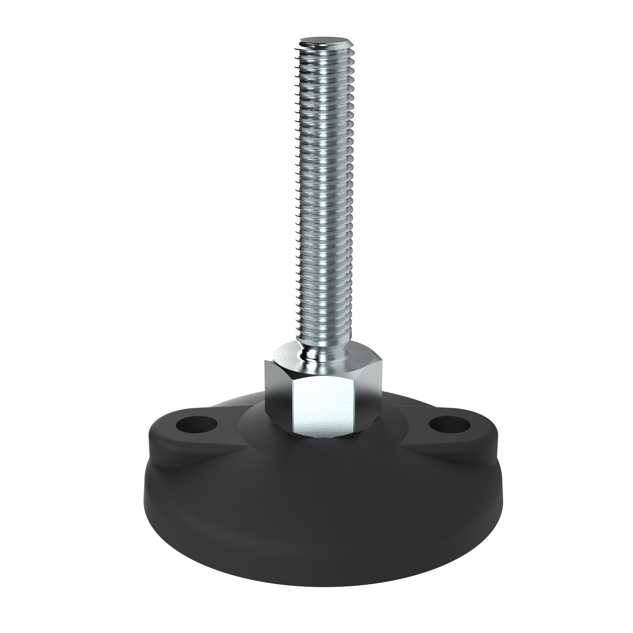 Pied pivot, PA / acier - Orifices de spitage