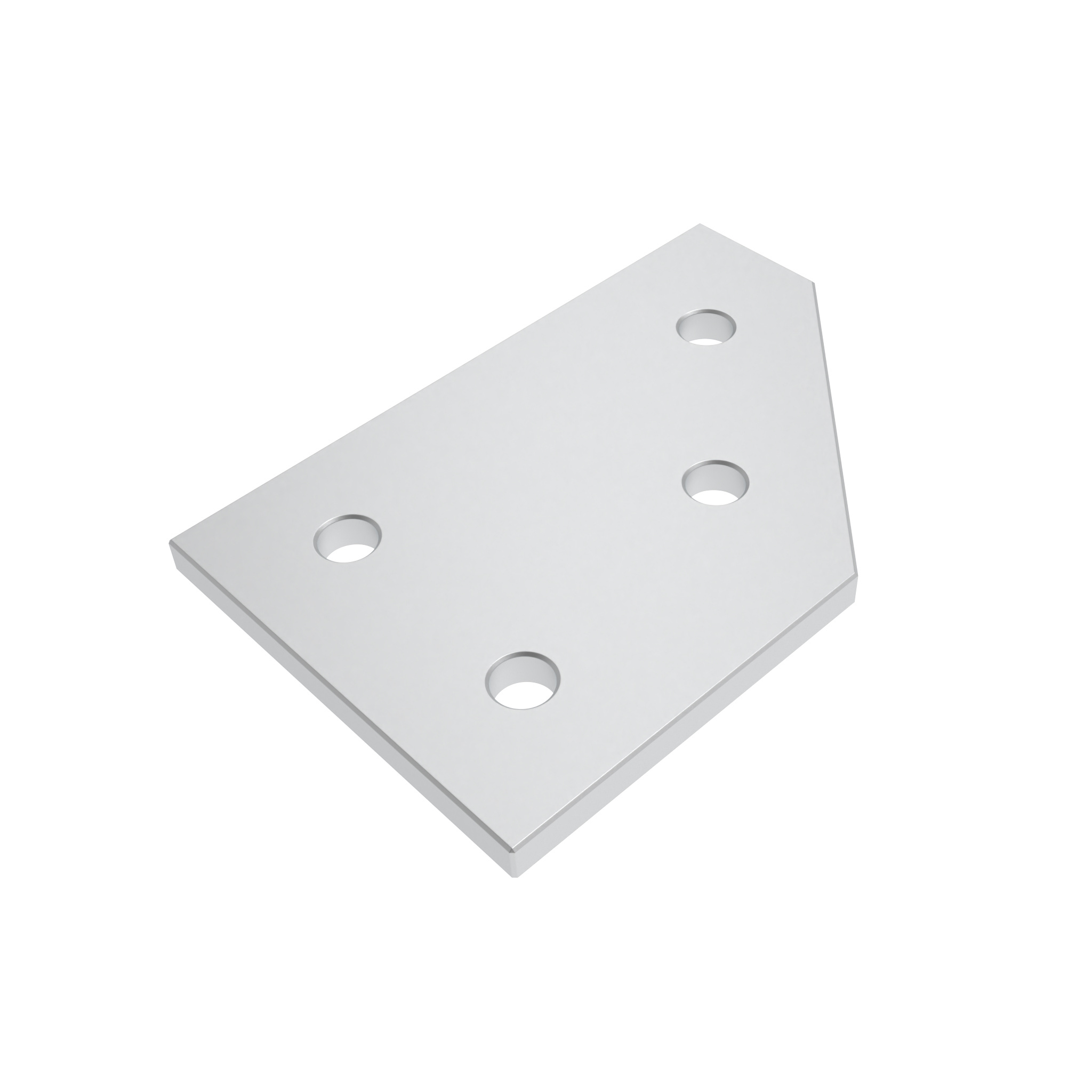 ECO Connection Plate AL 45° 4 Hole, 1 Slot Version