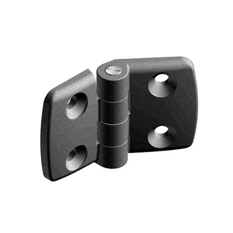 Plastic Combi Hinge 35, Non-detachable, Black