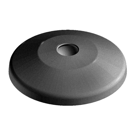 Base PA pour pieds à rotule, rotule 15, noir