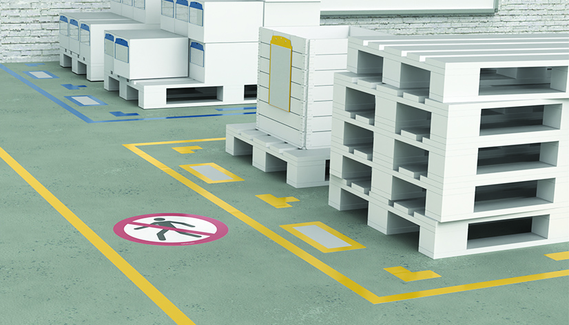 No Pedestrian Floor Sign