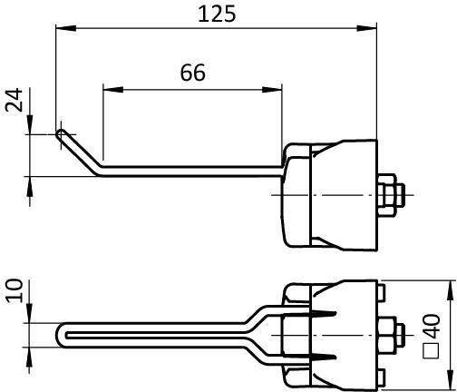 Tool Hook FX 66/27 - 13 for Profiles 40 / 45, Slot 8 / 10