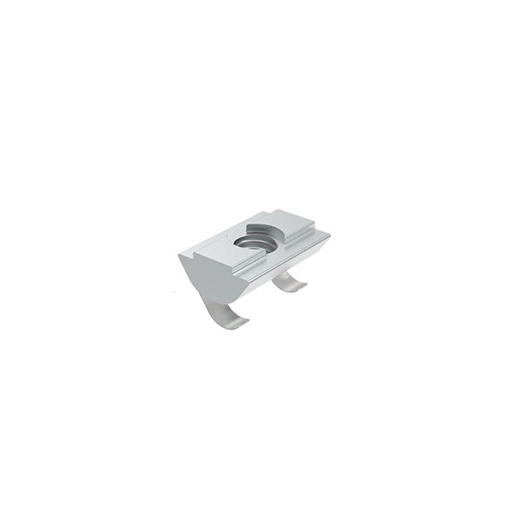 Nutenstein 11,0 x 5,5 mm, einschwenkbar mit Federblech