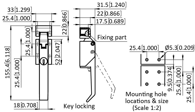 Handle Over-Center Draw Latch