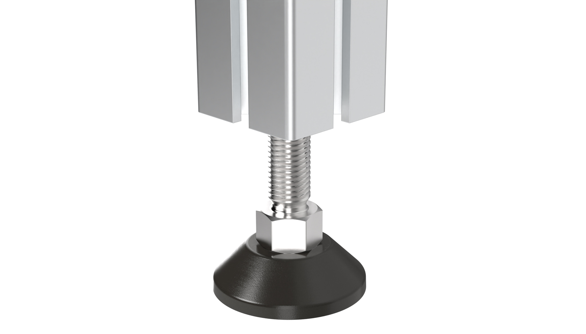 Pieds à pivot assemblés ZN / acier inox