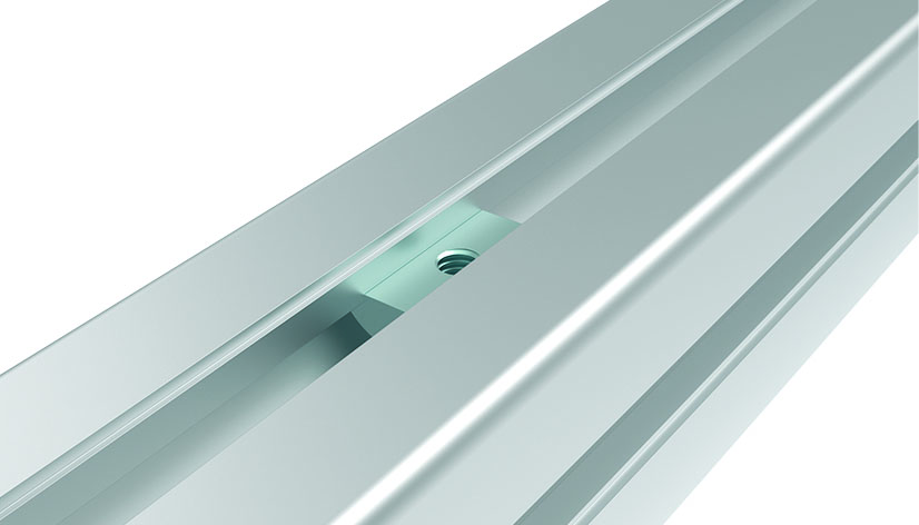 Ecrou basculant 14,5 x 6,2 mm avec languette ressort