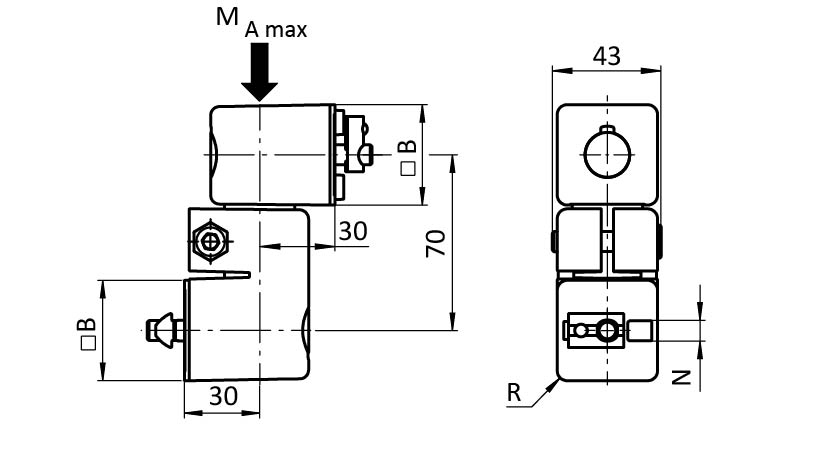 Adjustable Friction Joint I40L for System Arm (Set)
