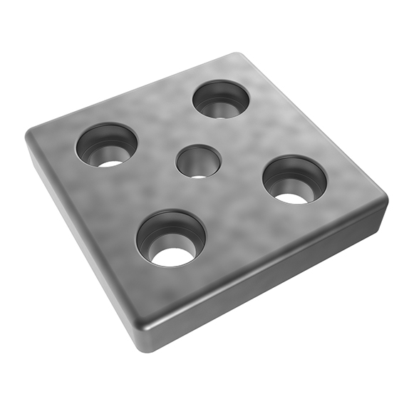 Placa de transporte y base ZN 90 x 90, sin recubrimiento – imagen del producto