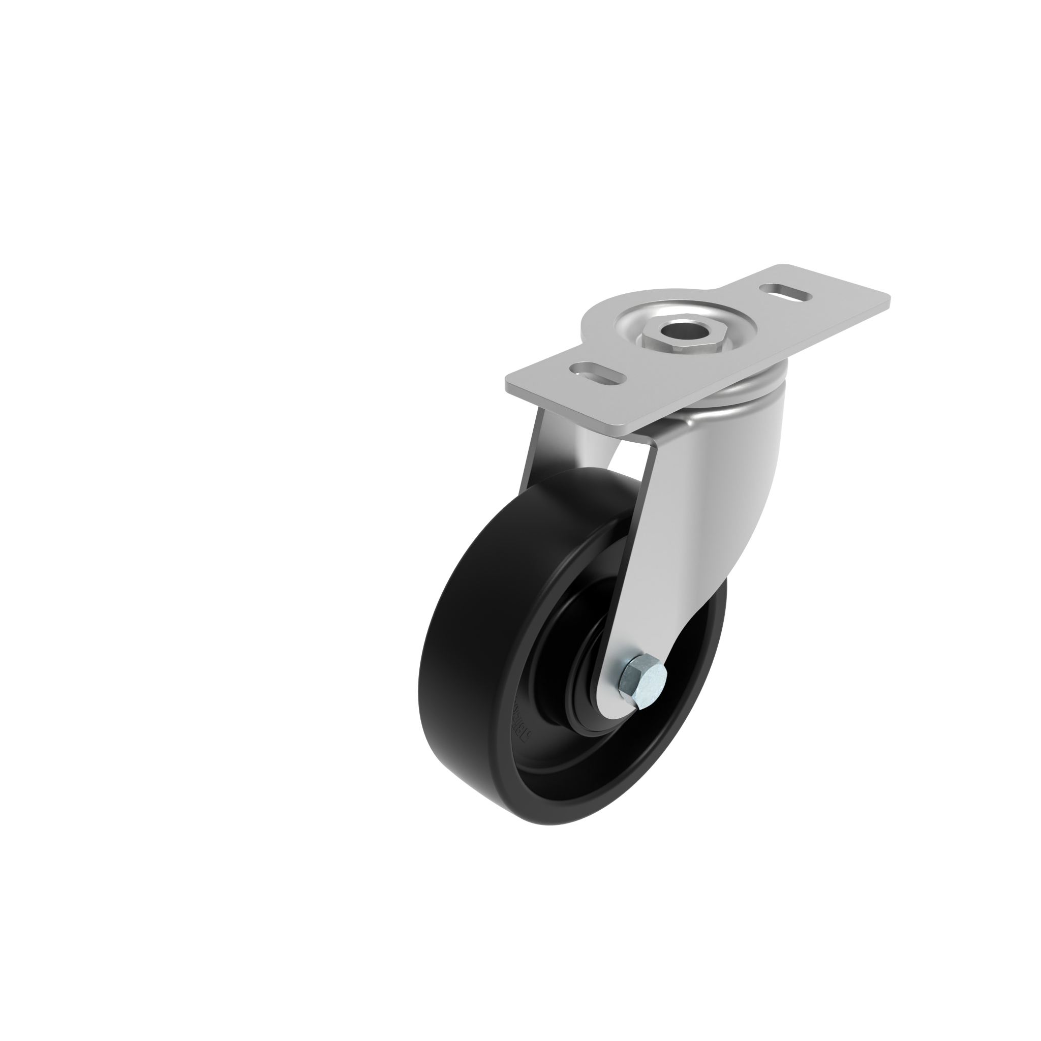 Rueda giratoria Ø 80 / 100 / 125 con placa de montaje 40 / 45 098S100A4045N – imagen del producto