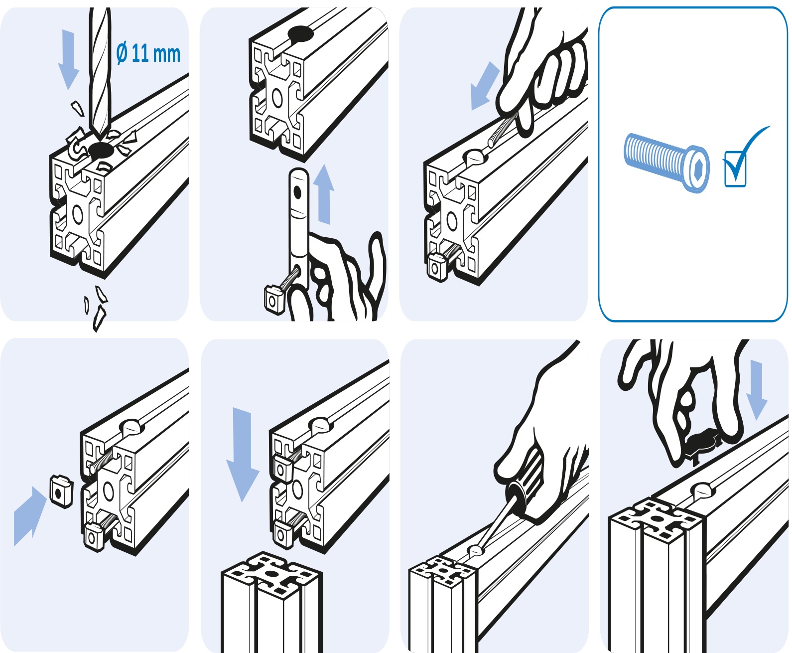 Bolt Connector, Slot 8 / D=11