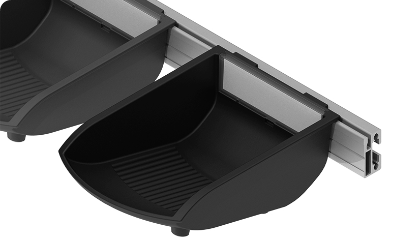 Grab Tray 105 x 130 x 50 for Suspension Profile (Set)