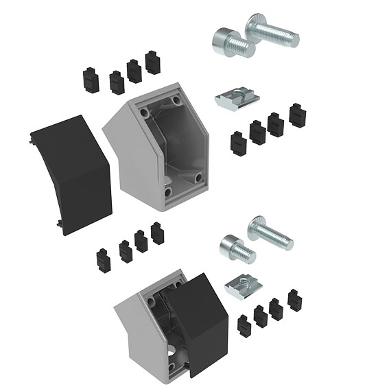 Monorail connecteur pour poteaux (Kit) – image du produit