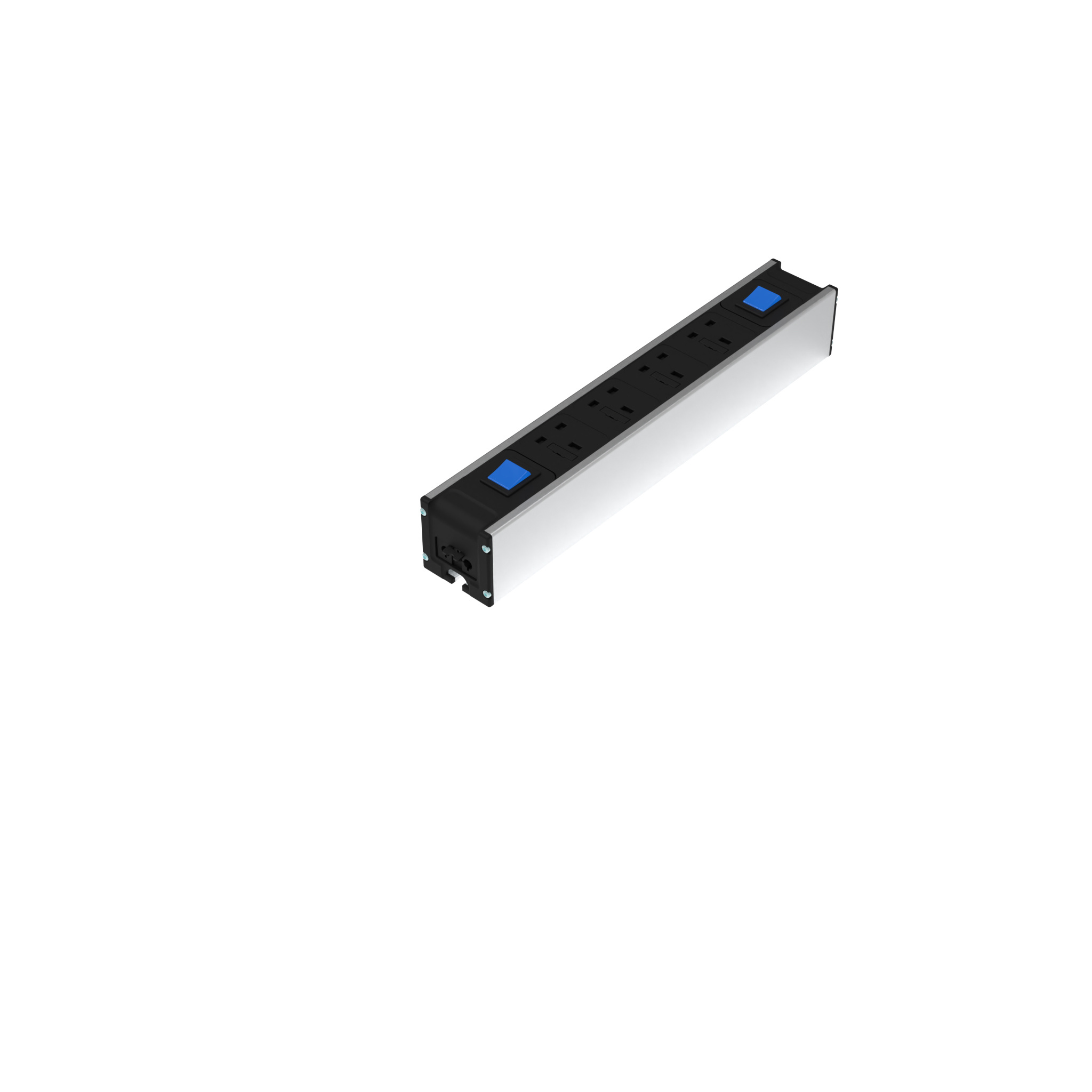Power Strip Module F Line 370 4x, with 2 Switches 6SBGB24I.370 – product image