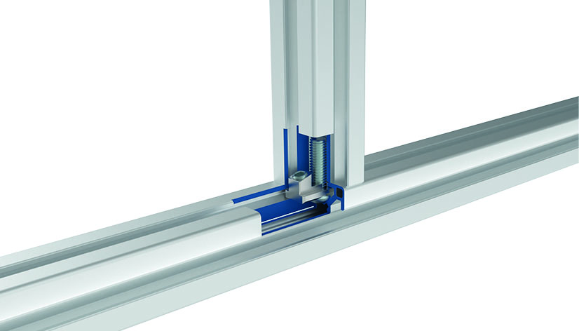 Profilverbinder 90° B / M30, Nut 8 (Set) – Anwendungsbeispiel