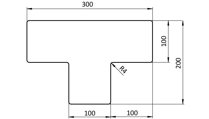 Floor Marking T-shape 100
