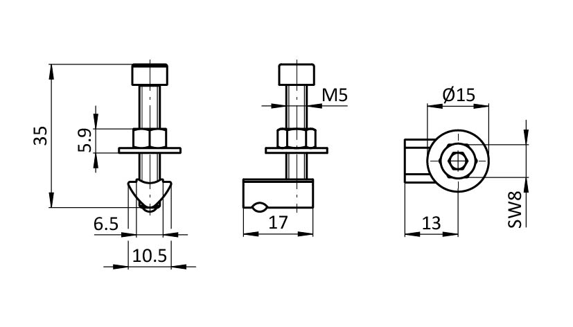 Montaje para conector abrazadera 30 (Juego)