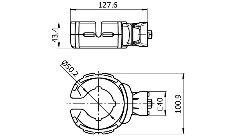 Drill / Driver Holder FX D50 for Profile 40 / 45, Slot 8 / 10