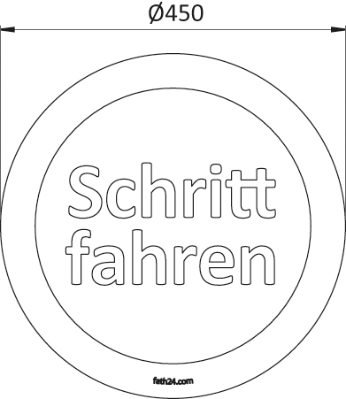 German Drive Slowly Floor Sign "Schritt fahren"