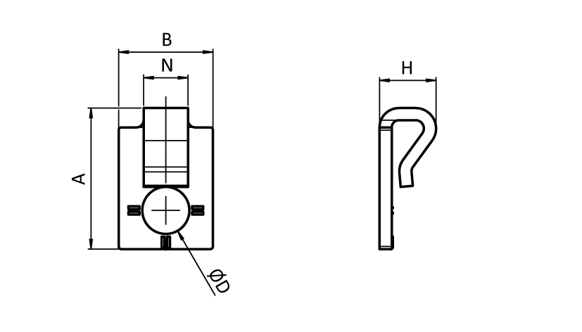 Screw Connector I, Single Side – plan technique