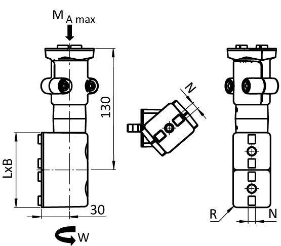 End Friction Joint I80L for System Arm (Set)