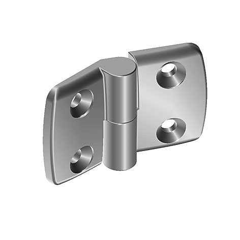 Bisagra combinada de aluminio fundido a presión 35, desmontable, color aluminio