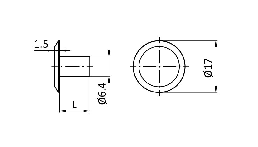 Cover Cap for Central Connector B, Slot 10 – technical drawing
