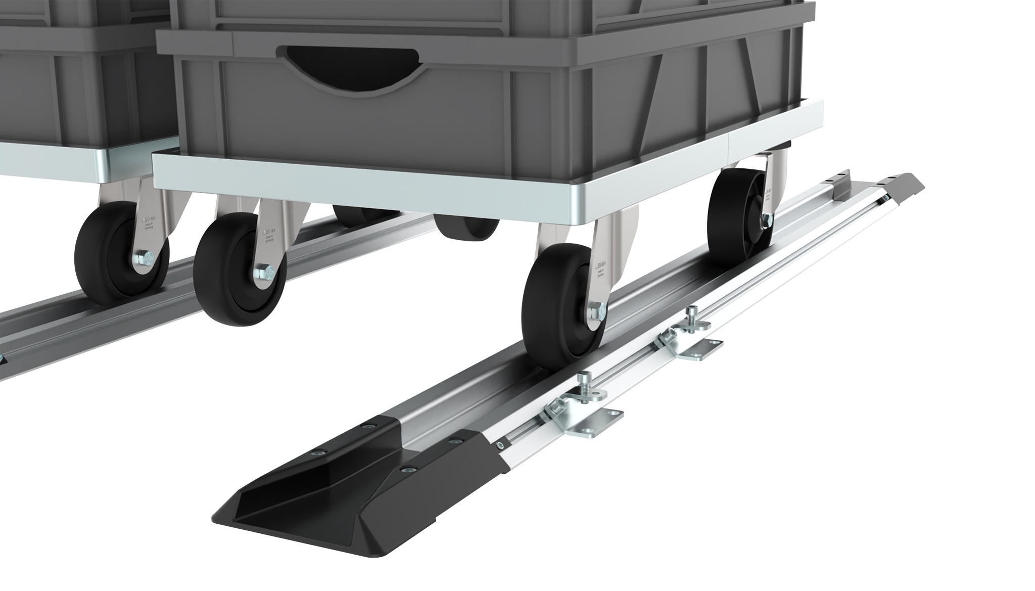 Connectors for FIFO Monorail Rails