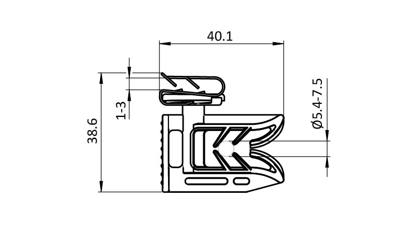 Solar Cable Edge Clip TWIST 90