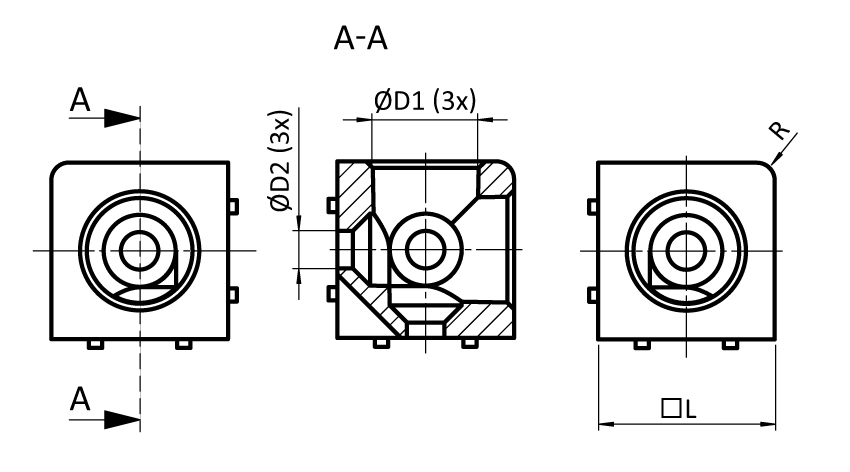 Cube Connector 30, 3D