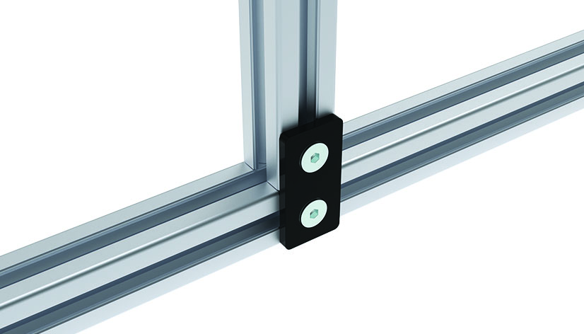 Connection Plate ST Rectangular 2 Hole, 1 Slot Version
