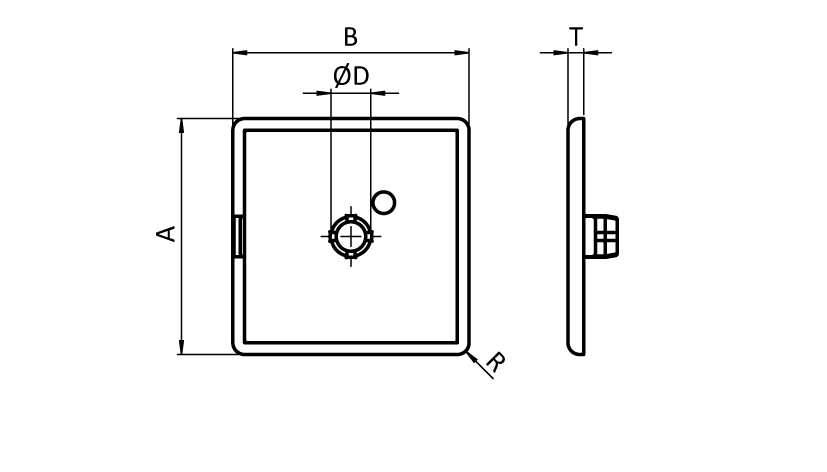 Cover Cap for 60 mm Modular Dimension