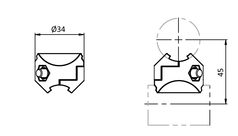 Cross Connector D28 (Set)
