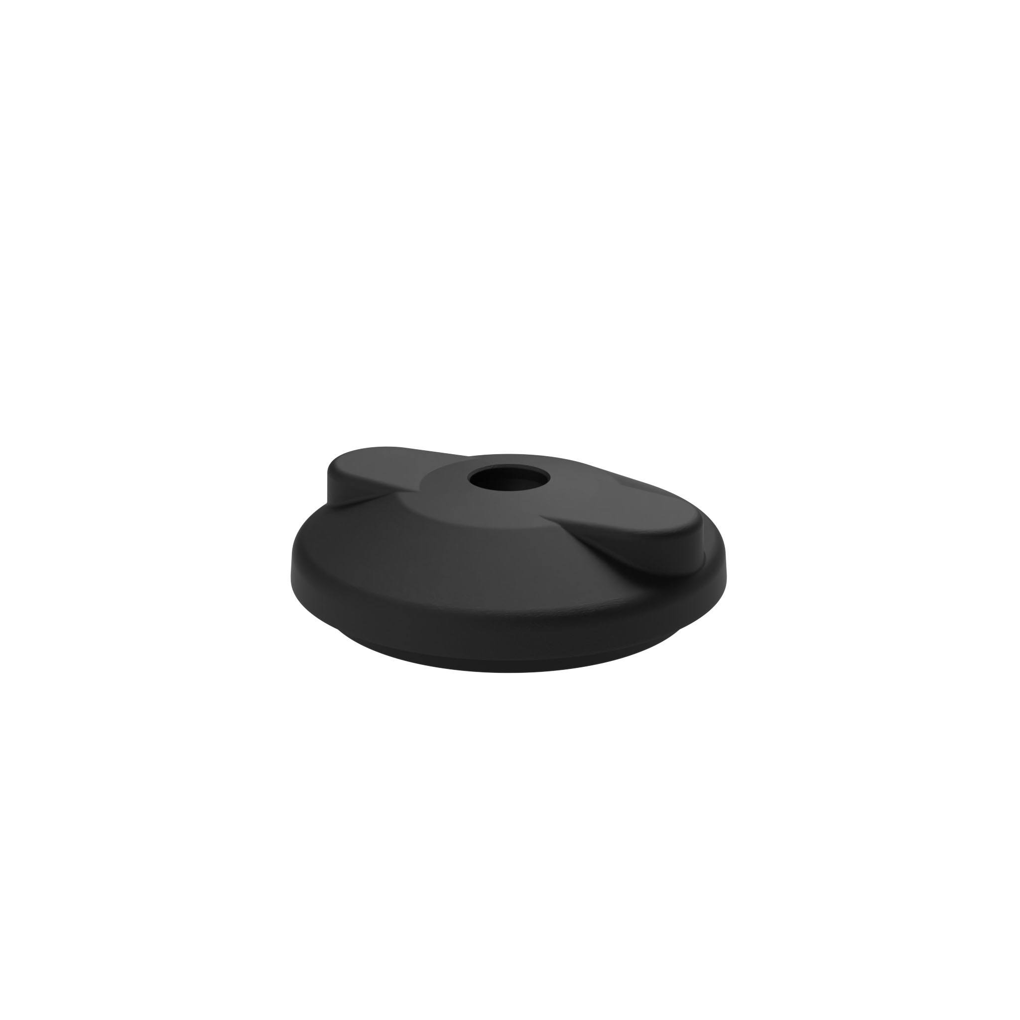 Base PA BDH pour pieds à rotule, rotule 15, noir 098D080KBZG – image du produit
