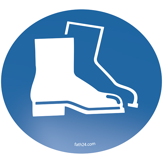 Pictogramme de sol "port de chaussure de sécurité obligatoire" – image du produit
