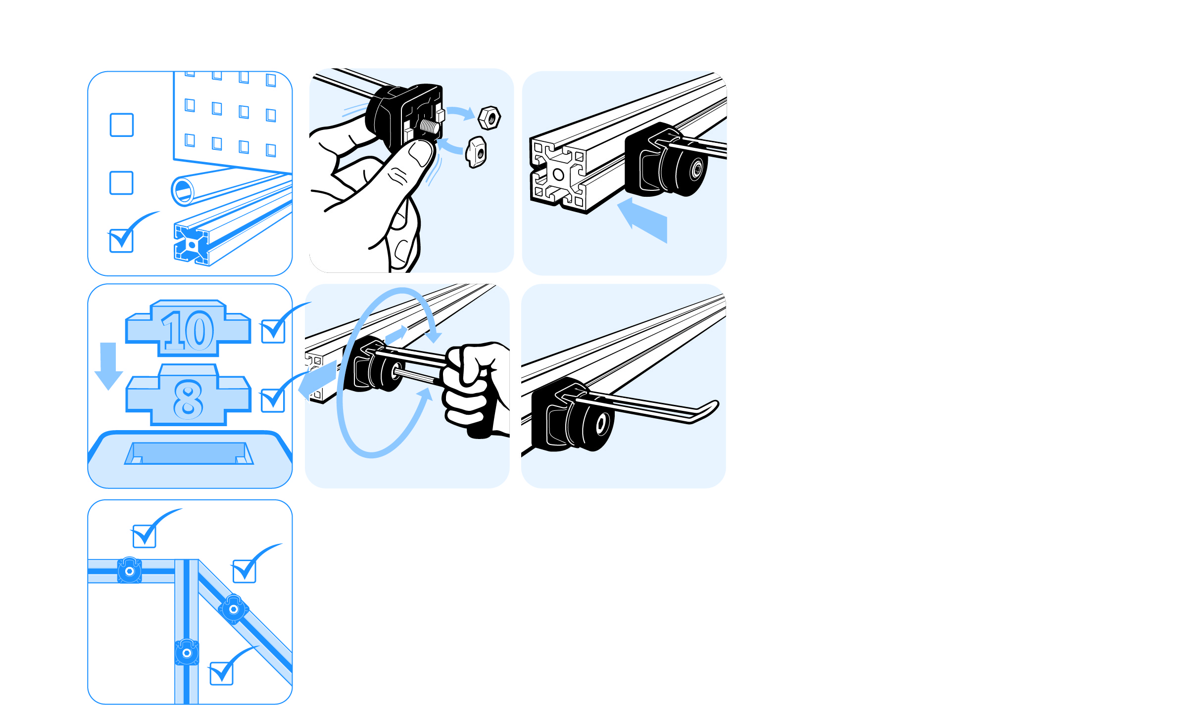 Tool Hook FX 7/38 - 24 for Profiles 40 / 45, Slot 8 / 10