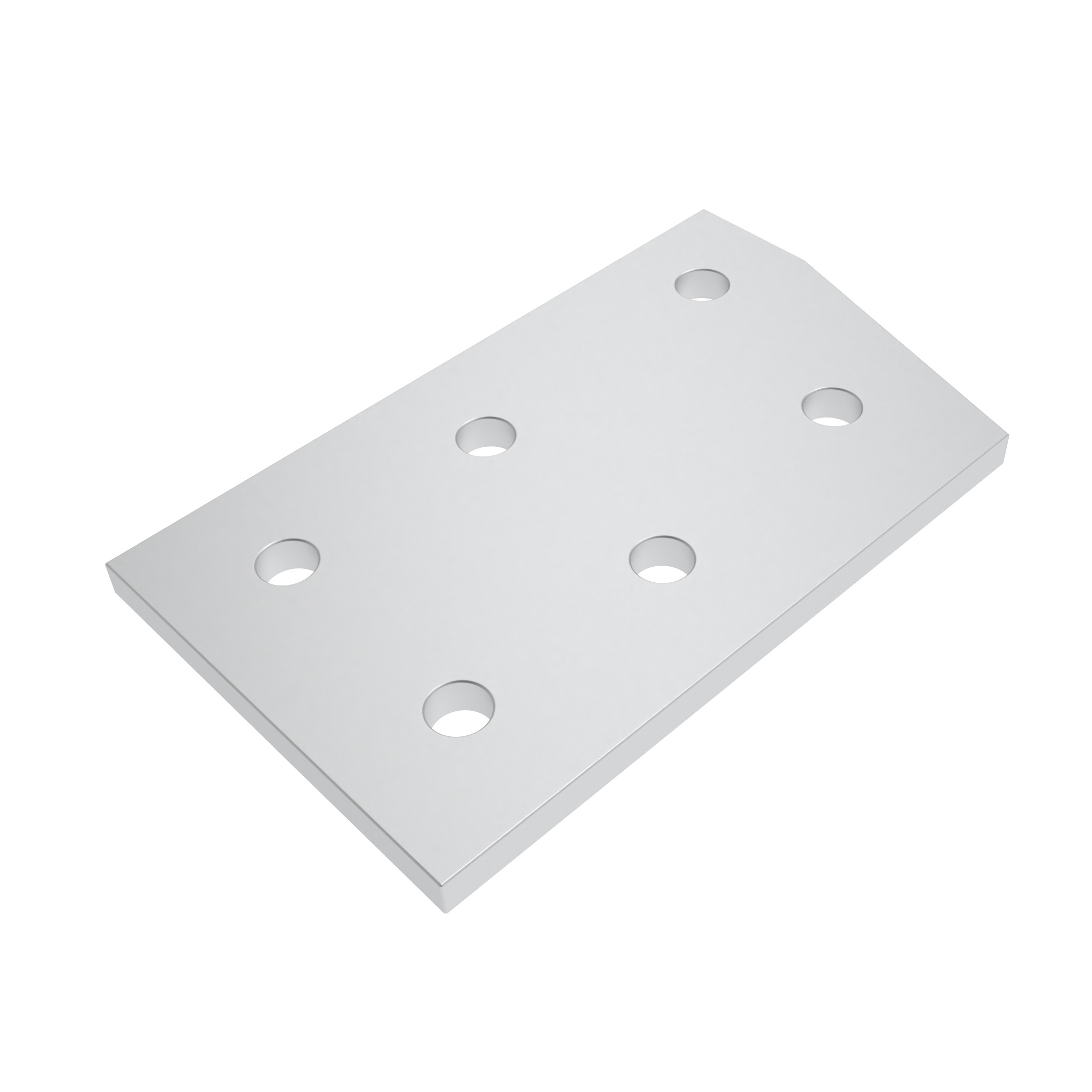 ECO Connection Plate AL 15° 6 Hole, 1 Slot x 2 Slots Version