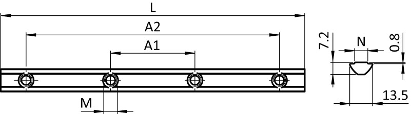 Connecting Strip 180 I, Slot 8
