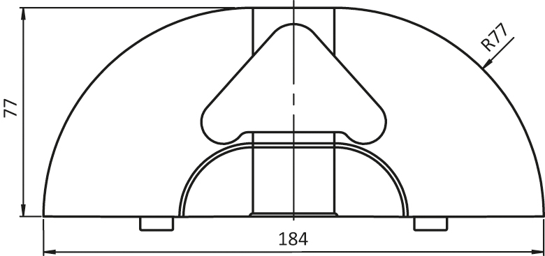End Cap XL for Parking Rail High - High (Set)