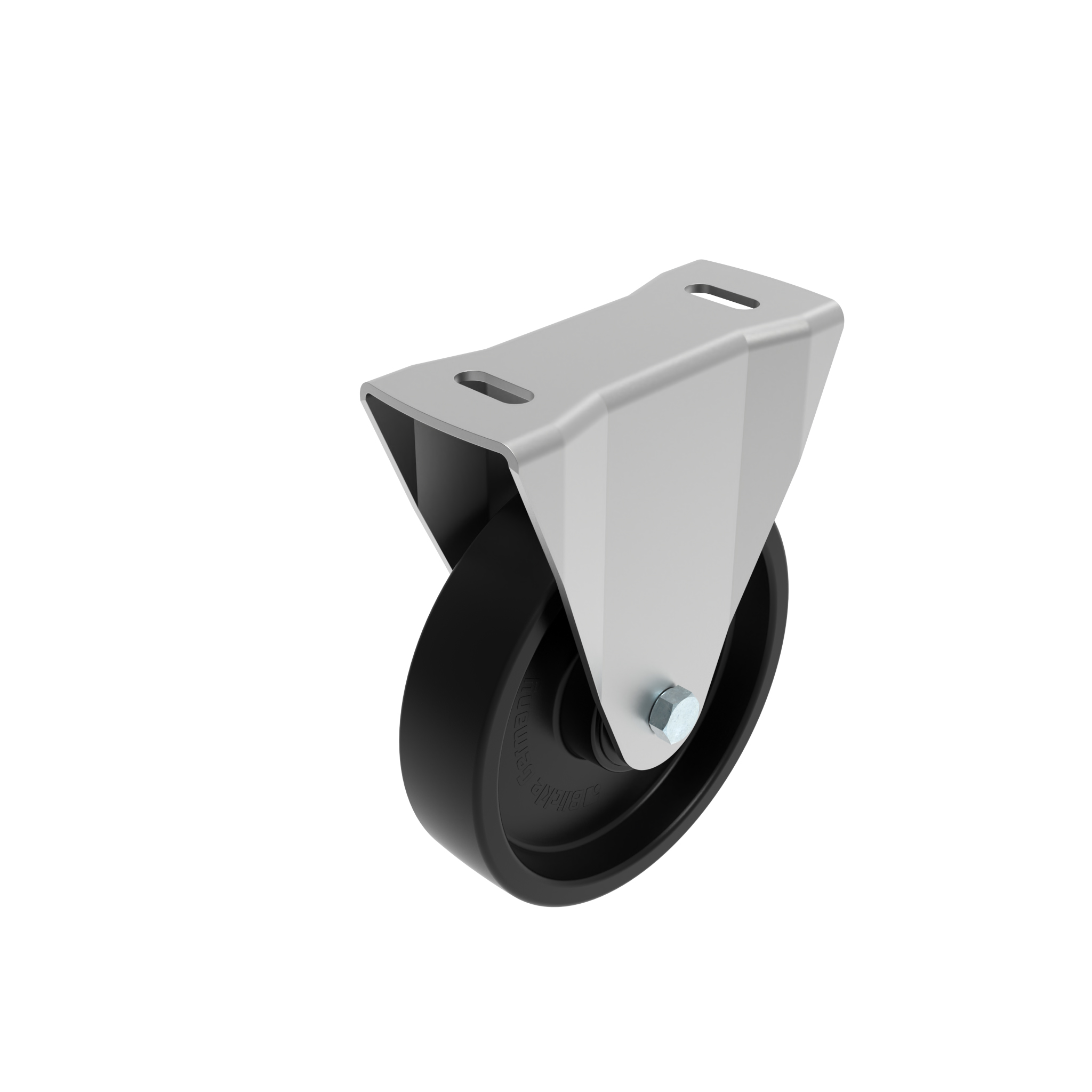 Rueda fija Ø 80 / 100 / 125 con placa de montaje 40 / 45 098F125A4045N – imagen del producto